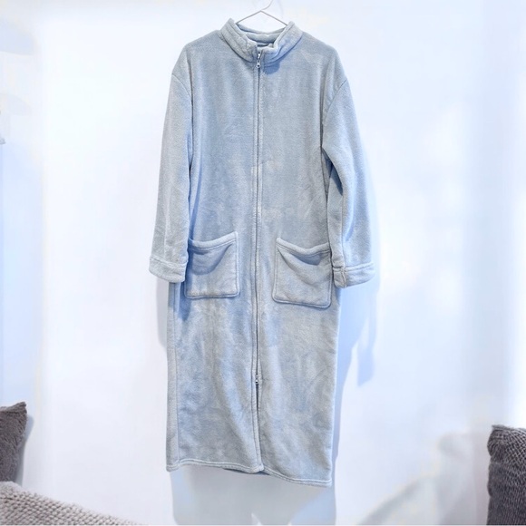 Alexander Del Rossa Women's Zip Up Plush Robe Oversized Two Way Zipper Small/med - Picture 1 of 2